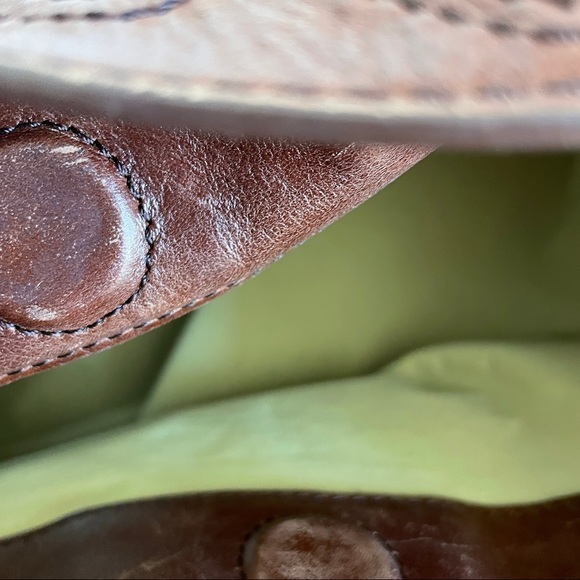 Cole Haan large brown hobo shoulder bag fringe tassel detail - Picture 7 of 14